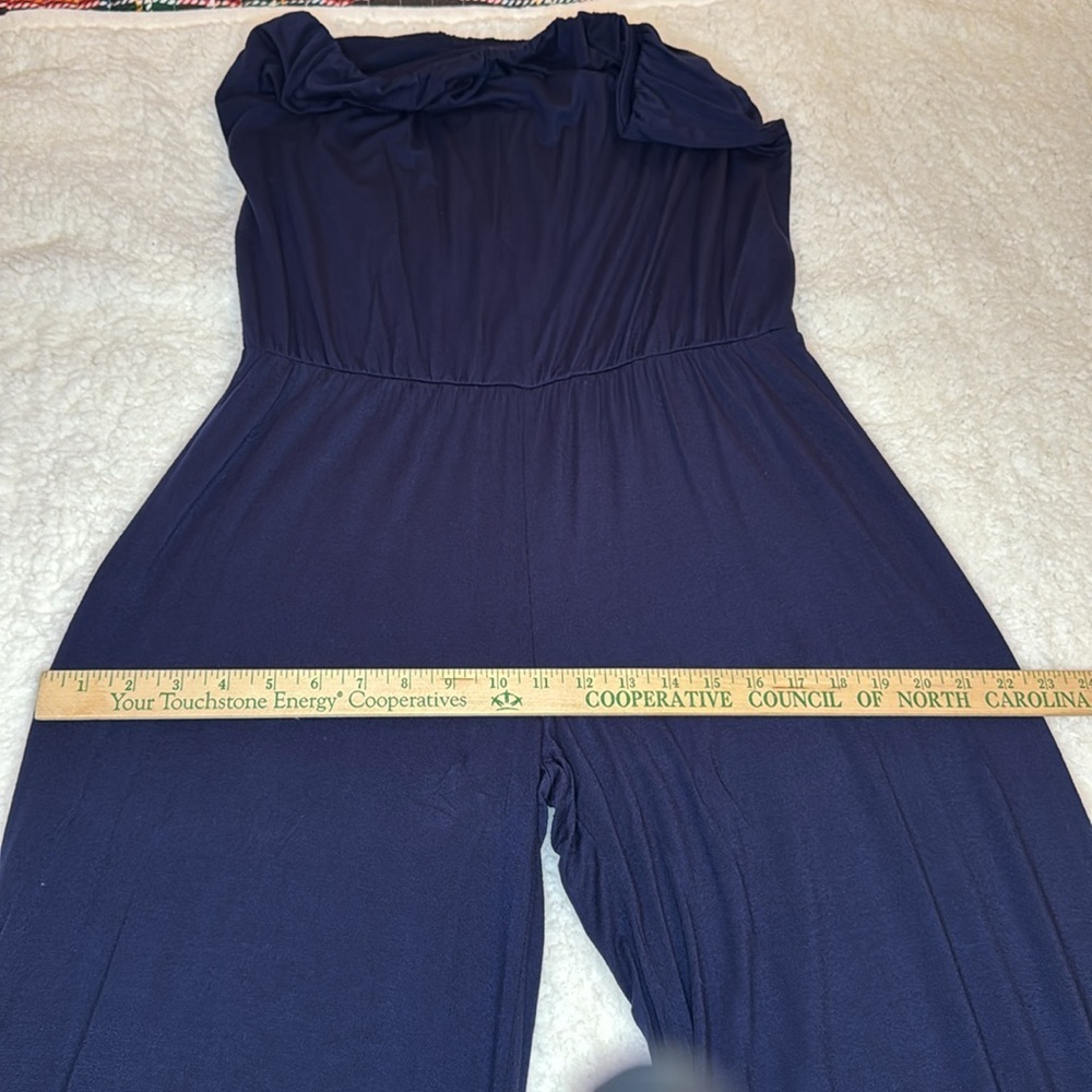 Tart navy strapless wide leg jumpsuit women’s size medium - Picture 10 of 15